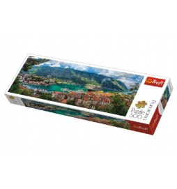 Puzzle Kotor, Montenegro panorama 500 dílků 66x23,7cm v krabici 40x13x4cm