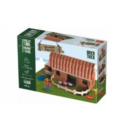 Stavějte z cihel Statek stavebnice Brick Trick v krabici 40x27x9cm