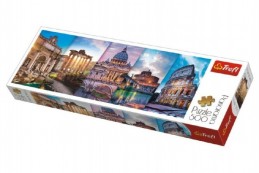 Puzzle Koláž památky Itálie panorama 500 dílků 66x23,7cm v krabici 40x13x4cm - Rock David
