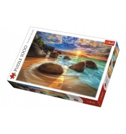 Puzzle Pláž Samudra, Indie 1000 dílků v krabici 40x27x6cm