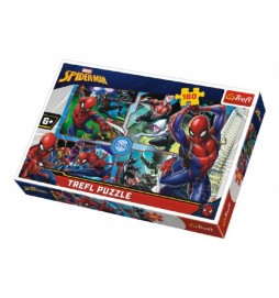 Puzzle Spiderman zachraňuje Disney koláž 41x27,5cm 160 dílků v krabici 29x19x4cm