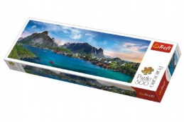 Puzzle Lofoten Archipelago, Norsko panorama 500 dílků 66x23,7cm v krabici 40x13x4cm - Rock David