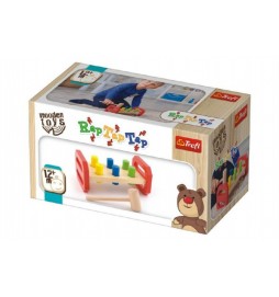 Zatloukačka s kladívkem dřevěná Wooden Toys v krabici 22,5x12,5x10,5cm 12m+