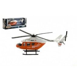 Vrtulník/Helikoptéra kov 15cm v krabičce 18x7x4cm