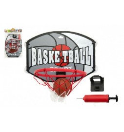 Koš basketbal + míč a doplňky plast 40cm v sáčku