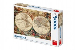 Puzzle historická mapa 1000 dílků 66x47cm v krabici 32x23x7cm - Rock David