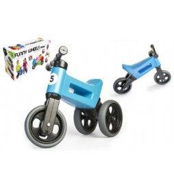 Odrážedlo modré FUNNY WHEELS 2v1 výška sedadla nastavitelná 28/31cm nosnost 50kg 18m+ v krabici