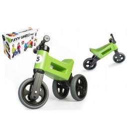 Odrážedlo zelené FUNNY WHEELS 2v1 výška sedadla nastavitelná 28/31cm nosnost 50kg 18m+ v krabici