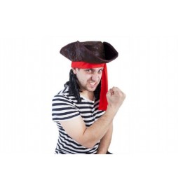 Klobouk pirát s vlasy karneval v sáčku