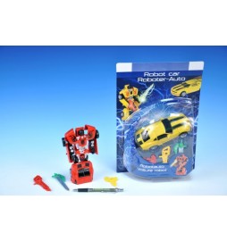 Transformer robot/auto 14cm; 2 druhy; na kartě - 1 kus