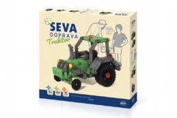 Stavebnice Seva Doprava Traktor plast 384 dílků v krabici 35x33x5cm 5+ - Rock David