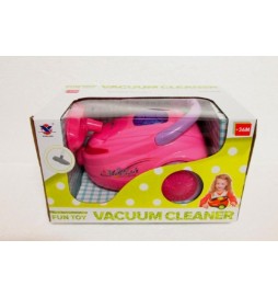 Vysavač plast 20cm na baterie se zvukem se světlem v krabici 29x17x17cm