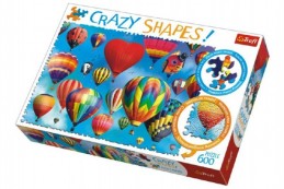 Puzzle Barevné balóny 600 dílků Crazy Shapes 68x48cm v krabici 40x27x6cm - Rock David