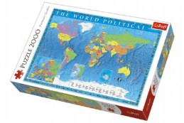 Puzzle Politická mapa světa 2000 dílků 96x68cm v krabici 40x27x6cm - Rock David