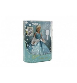 Panenka zimní princezna plast 28cm v krabici 27x33x8cm