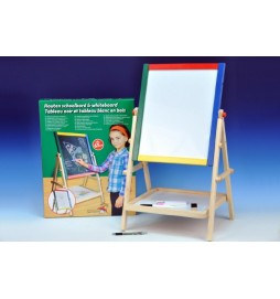 Dřevěná tabule černá/bílá 65cm v krabici