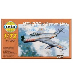 Model MiG-17PF in Vietnam War 1:72 13,3x16,2cm v krabici 25x14x4cm