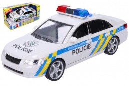 Auto policie plast 24cm na baterie se zvukem se světlem v krabici 28x14,5x12cm - Rock David