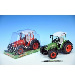 Traktor plast 24,5cm na setrvačník; 2 barvy; v krabičce - 1 kus