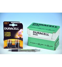 Baterie Duracell Basic  AAA 1,5V 4ks na kartě