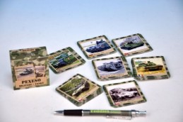 Pexeso Military Tanky společenská hra 80 kartiček v krabičce - Teddies s.r.o
