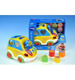 Mluvící auto vkládačka Vtech žluté česky mluvící 21x17cm na baterie 2xAA v krabici od 12 měsíců