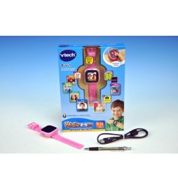 Kidizoom VTech Smart hodinky růžové s fotoaparátem a videokamerou a doplňky na baterie v krabici