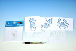 Šablony na malování voskovky magické - mořská zvířata 6ks v sáčku - Rock David