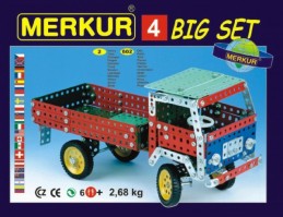 Stavebnice MERKUR 4 40 modelů 602ks 2 vrstvy v krabici 36x26,5x5,5cm - Rock David