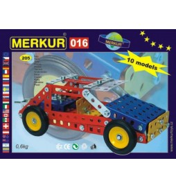 Stavebnice MERKUR 016 Buggy 10 modelů 205ks v krabici 26x18x5cm