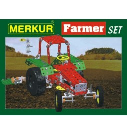 Stavebnice MERKUR Farmer Set 20 modelů 341ks v krabici 36x27x5,5cm