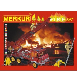 Stavebnice MERKUR FIRE Set 20 modelů 708ks 2 vrstvy v krabici 36x27x5,5cm