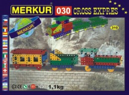 Stavebnice MERKUR 030 Cross expres 10 modelů 310ks v krabici 36x27x3cm - Rock David