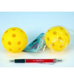 Floorball míč plast průměr 7,5cm, 2 barvy, v sáčku - 1 kus