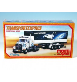 Stavebnice Monti 24 Transportexpres Western star 1:48 v krabici 32x20x7,5cm