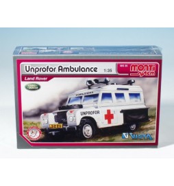 Stavebnice Monti 35 Unprofor Ambulance Land Rover 1:35 v krabici 22x15x6cm