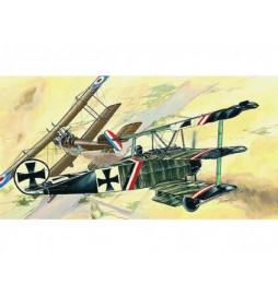 Model Fokker Dr.1 13x16,1cm v krabici 31x13,5x3,5cm