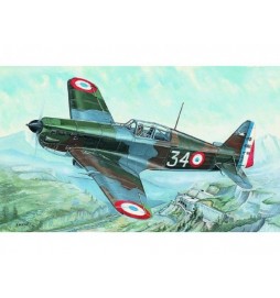 Model Morane Saulnier MS 406 11x14,7cm v krabici 25x14,5x4,5cm