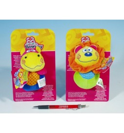 Chrastítko Baby zvířátko plyš 12cm; 3 druhy na kartě od 0 měsíců - 1 kus
