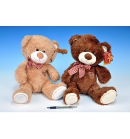 Medvěd 27cm s mašlí, 2 barvy - 1 kus