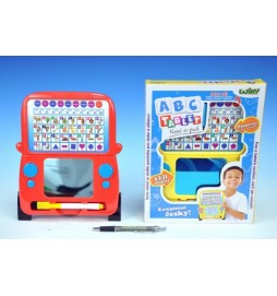 Naučný tablet ABC+psací plocha 20x25cm na baterie; 2 barvy v krabici - 1 kus