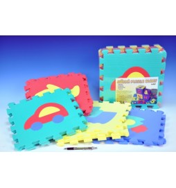 Pěnové puzzle Dopravní prostředky 30x30cm 10ks v sáčku