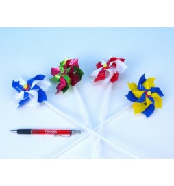 Větrník 42cm průměr 10cm; 4 barvy - 1 kus