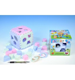 Baby set vkládací kostka Mimi+kousací kroužky v krabičce od 6 měsíců