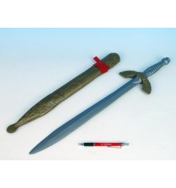 Meč plast s pouzdrem hnědý 66cm