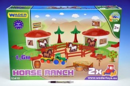 Kid Cars 3D - Koňský ranč s doplňky v krabici Wader - Rock David