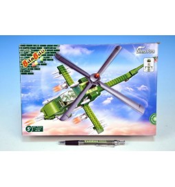 Stavebnice BanBao Vrtulník bitevní 231ks + 1 figurka v krabici 28x19x5,5cm