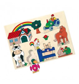 Puzzle na desce - statek