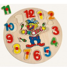 Puzzle hodiny s klaunem (20x20)