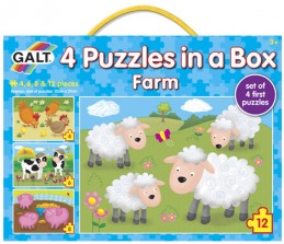 4 Puzzle v krabici - farma*